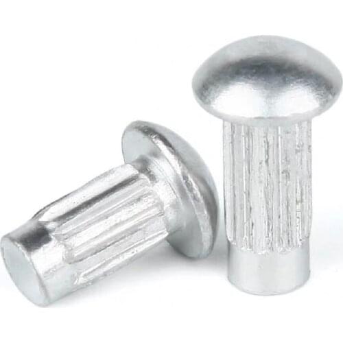 500Pcs GB827 M2 M2.5 M3 M4 Knurled Solid Aluminum Rivets For Name Plate