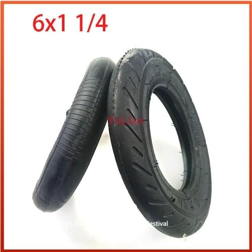 6X1 1/4 Pneumatic inner outer tire suitable for folding bicycle mini surfing electric scooters 6 inch tyre 6*1.25