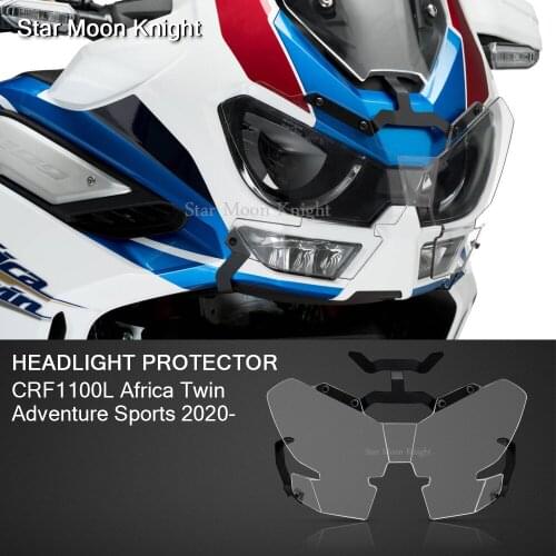 Motorcycle Acrylic Headlight Protector Guard Lense Cover For Honda Africa Twin CRF1100L CRF 1100 L Adventure Sports 2020 2021