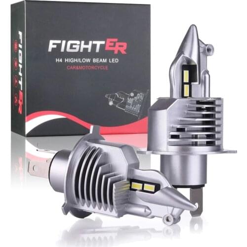 Fighter Foco H4 Led Bulbs Car/motorcycle Headlight 72W 12V 24V 6000K Super Led H4 Car headlight Bulbs lampada Led H4 8000LM