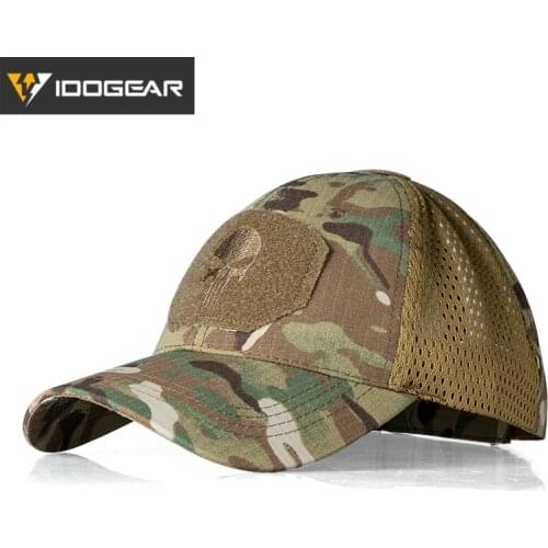 IDOGEAR Skull Airsoft Baseball Cap Dad Hat Sun Hats Headwear Camo Military Hunting Sports Caps 3613