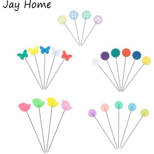 100PCS Flat Head Sewing Pins Butterfly Flower Head Straight Pins Quilting Pins for Quilting DIY Sewing Projects Dressmaker Dec