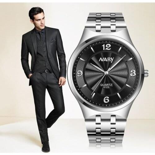 Casual Men Watches Mens Watches Nary Wristwatch Stainless Steel Quartz Watches Men Fashion Business Watches Men montre homme