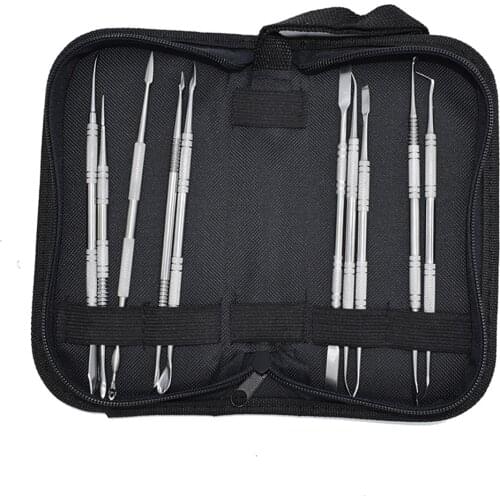 Sculpting tools pottery polymer clay modeling Ceramic wax carving dab enail dental picks stainless steel tool kits