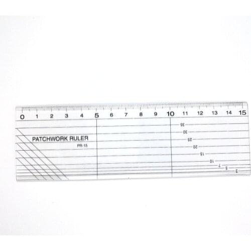 5PCS Measuring Tool Transparent Quilting Sewing Patchwork Foot Aligned Ruler Grid Cutting Edge Tailor Craft Handmade Ruler 15cm