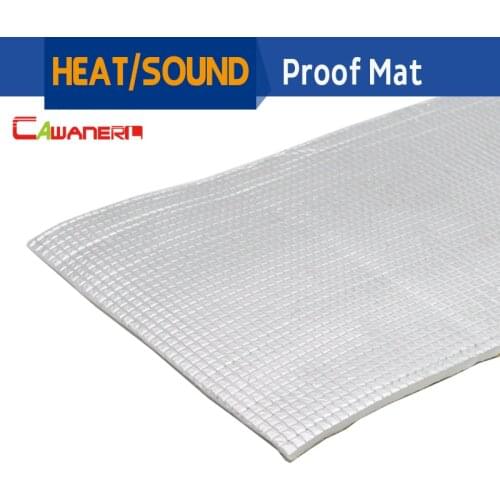 Cawanerl 1Pcs Aluminum Foil Car Body Sound Deadener Heat Insulation Deadening Mat Soundproof Insulation Cotton Pad 10CM X 100CM