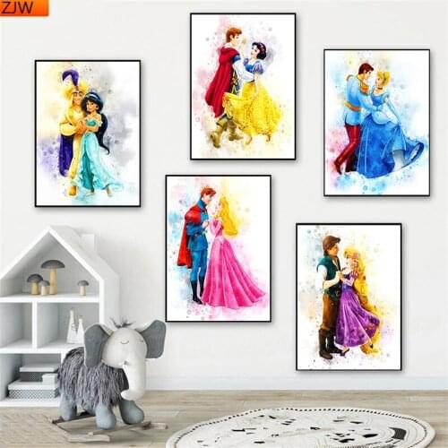 Snow White and Beauty and The Beast 5D DIY Full Diamond Embroidery Diamond Painting Cross Stitch Kits Room Decor Disney