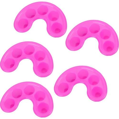 Set of 5pcs Nail Art Hands Five Holes Soak Bowl Tray Treatment , Nail Polish Remove Soaking Bowl Manicure Bathing Tool Kit