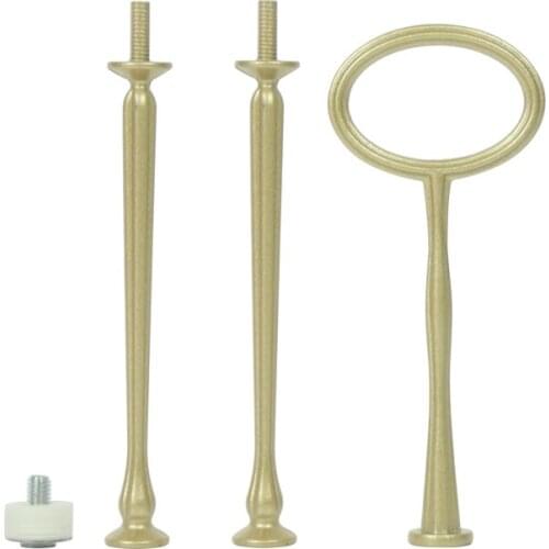 Newest Design 2018 Hottest Sale Metal Cake Stand Holder Oval Shape Gold Silver Black Bronze Handle