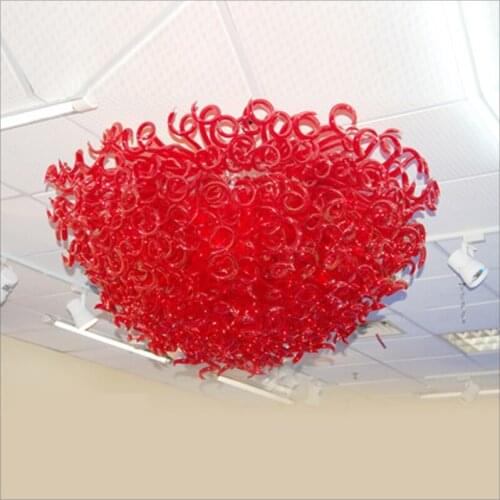 New Arrival Chandelier Lighting Wedding Decoration 100% Hand Blown Clear Glass Small Size Chandelier with Simple Designed