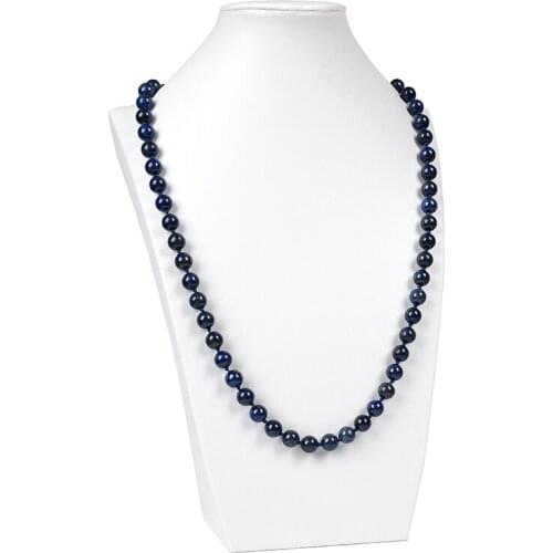Never lose colour Natural Stone Lapis lazuli Handmade Diy Necklace Findings 35inch gem 10mm Pick Size For jewelry Making H48
