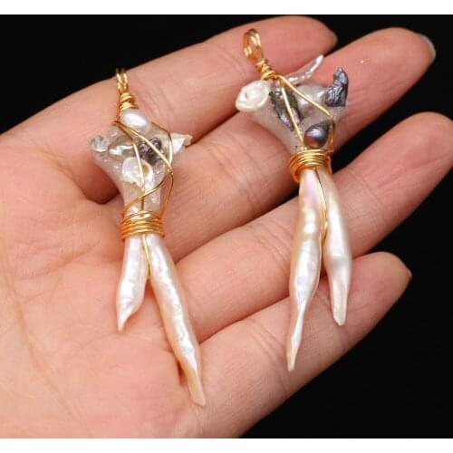 New Style Natural Freshwater Pearl Irregular Pendant For Jewelry Making DIY Necklace Bracelet Accessory