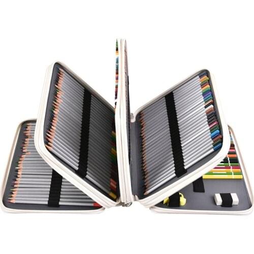 Large Capacity 4 Layers 216 Holes Detachable Pencil Case Cute Sketch Pen Bag Box Pouch Storage School Stationery Supplies 050046