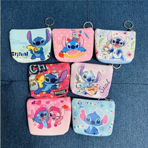 Disney Lilo & Stitch Anime Figures Cartoon Product Cosplay Accessories Storage Bag Coin Purse Unisex Gift