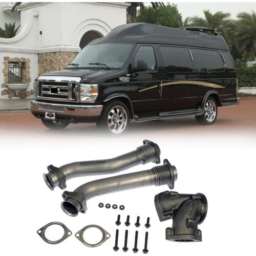 Car Bellowed Turbo crude oil -Exhaust Up Pipes&Gasket for Ford Powerstroke 7.3L 1999-2003 679-005