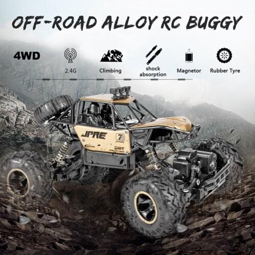 High Quality 1/16 2.4GHz 4WD Off-road Buggy Alloy RC Car 15km/h High Speed Climbling Car RTR