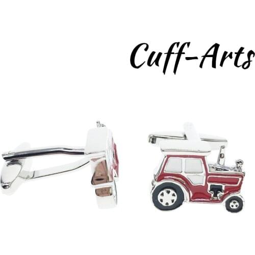 Cufflinks for Mens Red Tractor Cufflinks Gifts for Men Gemelos Les Boutons De Manchette by Cuffarts C10383