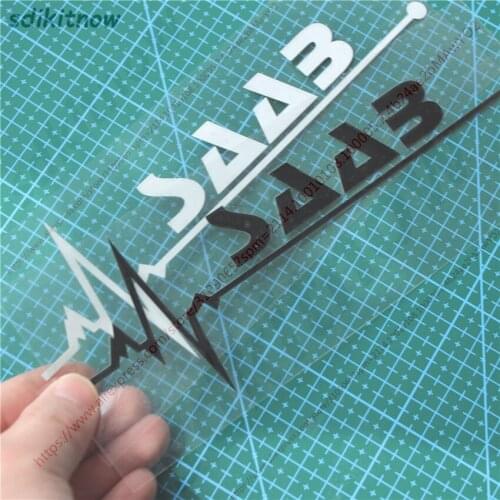 1pc New 7x20cm Heart Car Sports Decal Sticker Styling Windows Door Decoration For saab 9-3 9-5 93 95 900 9000 accessories