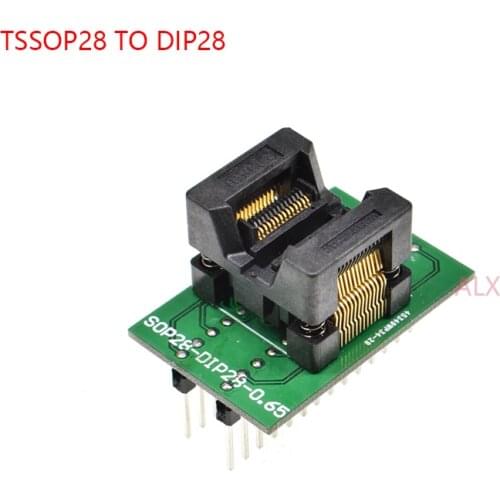 1PCS SSOP28 TSSOP28 TO DIP28 programmer adapter socket TSSOP TO DIP CONVERTER test chip IC FOR 0.65MM PITCH