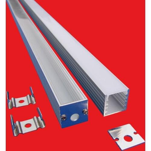 10pcs 3.3ft/1m each led bar light housing,Square Linear Led aluminum profile with Cover,Led extrusion for 12mm PCB strip housing