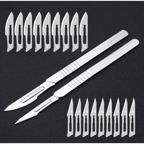 10pcs 11# 23# Carbon Stainless Steel Knife Surgical Scalpel Blades Handle Scalpel DIY Cutting Tool Animal Sculpture Carving
