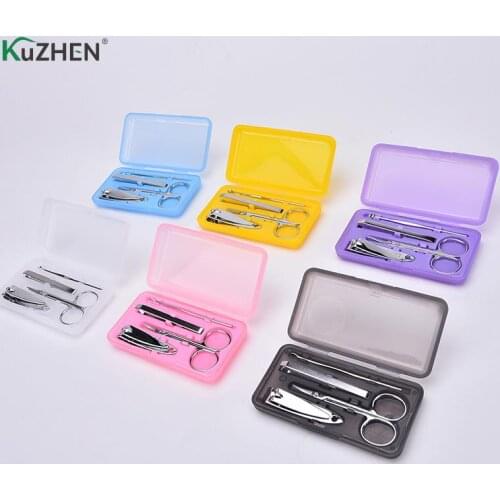 4Pcs Nail Clipper Set Pedicure & Manicure Stainless Steel Nail Scissors Sickle Ear Spoon Beauty Nail Tools