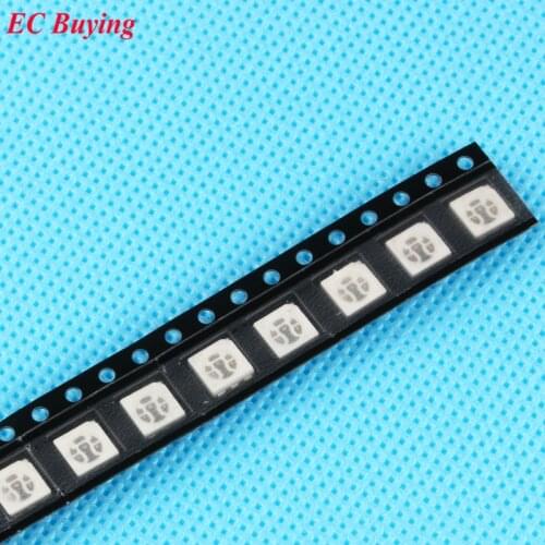 50pcs Ultra Bright 5050 LED SMD RGB Chip Surface Mount Light-Emitting Diode LED SMT Bead Lamp Light DIY Practice Colorful