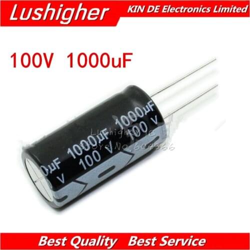 5PCS 100V1000UF 18*35mm 1000UF 100V 18x35 mm Aluminum Electrolytic Capacitor DIP