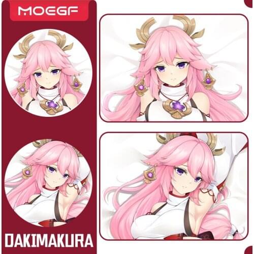 Anime Genshin Impact Yae Dakimakura Yaemiko Body Pillow Cover Case 150×50CM 160×50CM 180×60CM Hugging Pillowcase