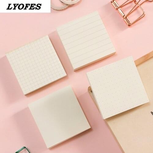 Memo Pad Sticky Stationery Notepad School Supplies Office Accessories Bookmark Sticky Notes Kraft Paper Notebook Stickers