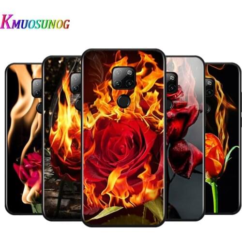 Beautiful Red Roses for Huawei P Smart Z S Pro Plus 2021 2020 Nova 7i 7 6 SE 5i 5Pro 4E 4 3i 3e 3 2 2i Lite 2 Phone Case