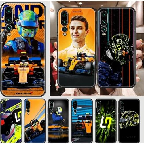 Racing Lando Norris Phone case For Huawei P Mate P10 P20 P30 P40 10 20 Smart Z Pro Lite 2019 black trend funda luxury cell cover