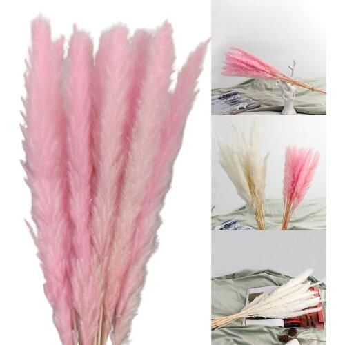15PCS Artificial Decorations Natural Dried Pampas Grass Reed Flower Bunch Wedding Bouquet Decors For Home Living Room Decoration