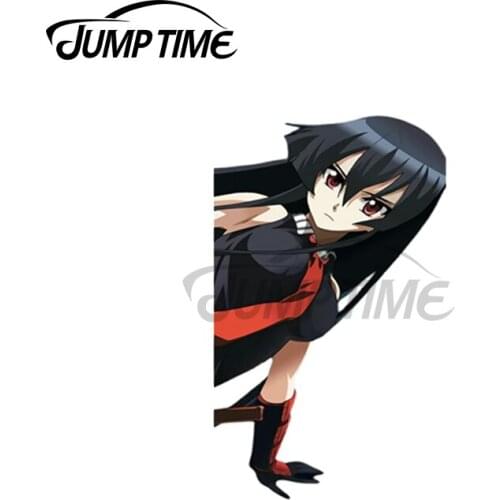 JumpTime 13 x 3cm For Akame Peeker Anime Car Stickers JDM Vinyl Air Conditioner RV VAN Fine Decal Car Accessories Graphics
