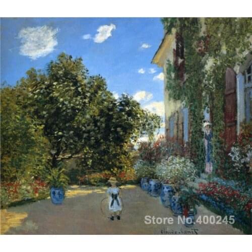The Artists House at Argenteuil Claude Monet painting for sale oil on canvas Hand painted High quality