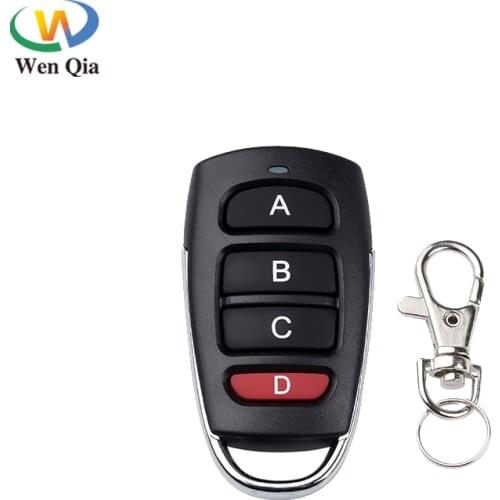 WenQia 433 mhz Remote Control Key Garage Gate Door Opener 4 Channel Remote Control Duplicator Clone Cloning Code Car Key
