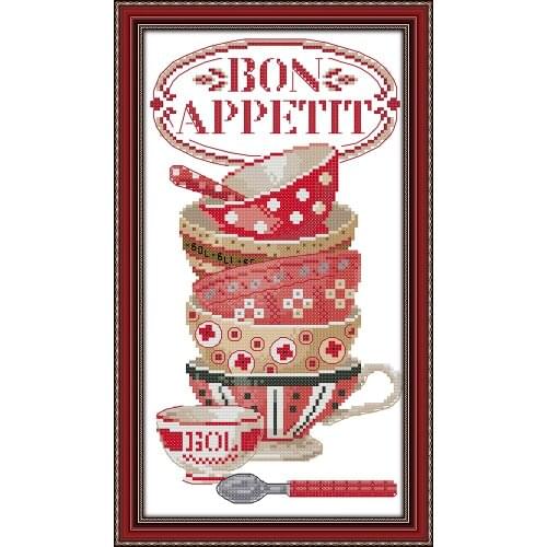 Coffee cup 2 cross stitch kit aida 14ct 11ct count printed canvas stitches embroidery DIY handmade needlework