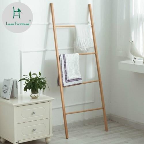 Louis Fashion Coat Racks Creative Trapezoidal Japanese Nordic Simplified Beech Hotel Des Bains Towel Home Stay