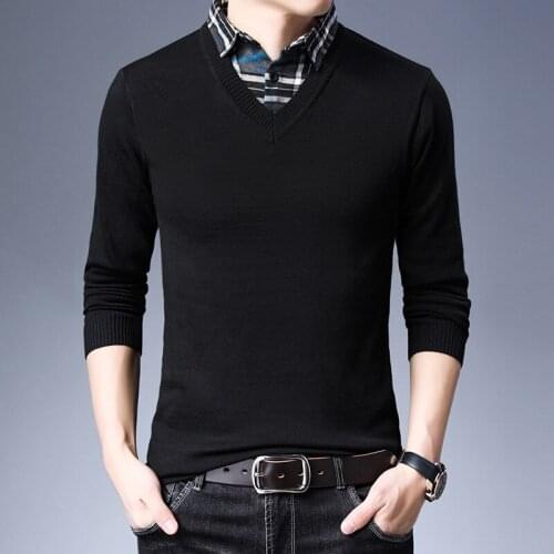 Men Long Sleeve Cardigan V-Neck Sweaters New Cotton brand Sweater Loose Solid Button Fit Knitting Casual Style Clothes