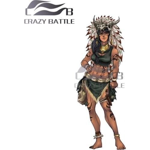 Crazy Battle 13 x 5.0cm Female Barbarian Personality Car Stickers Fashion Decal DIY Occlusion Scratch Waterproof Decoration