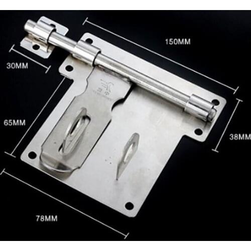Stainless Steel Door Bolt Gate Lock 150MM Heavy Type Anti-theft Doors Thumb Latch Locking