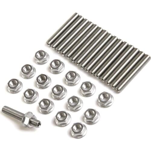 NEW for Ford 4.6 & 5.4 Liter V8 stainless exhaust manifold stud kit for 2 manifolds