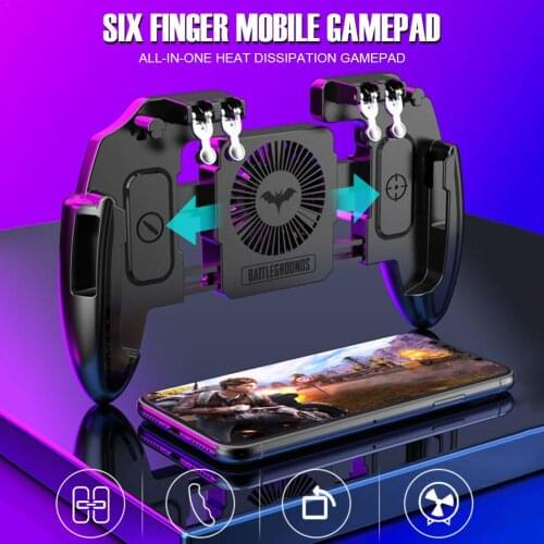 New M10 M11 Six Finger Mobile Gamepad Game Controller For MEMO Mobile Phone Game Joystick With Heat Dissipation Function