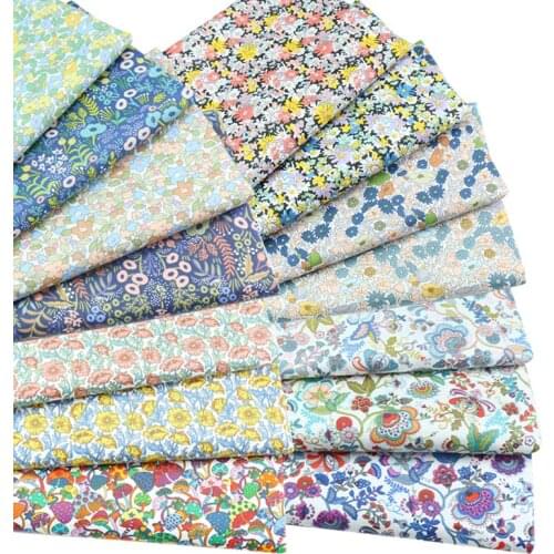 Pastoral Classic Corn Poppy Flower Daisy Mushroom Floral 100% Cotton Twill Fabrics For Sheet Patchwork Girl Clothes Dress Quilt