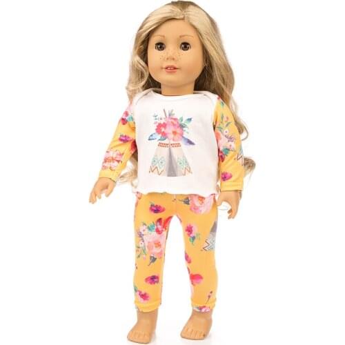 Leisure pajamas clothes for American girl 18inch doll clothes for children best gift
