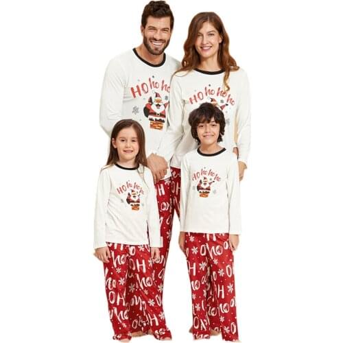 Imcute Christmas Printed Pajamas Set Christmas Clothes Top+Pants Xmas Sleepwear Pjs Set Baby Rompe Family Outfits Matching Set