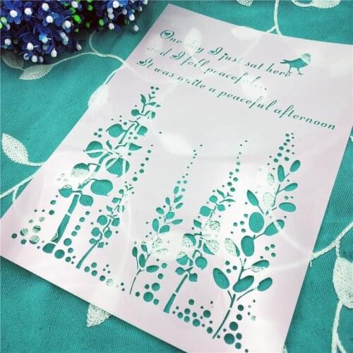 Small tree plastic mold shield DIY cake scrapbook stencils hollow Embellishments printing lace ruler Valentines Day