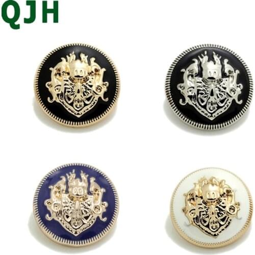 10pcs QJH sewing high quality accessories clothing jacket button flower decorative patterns metal buttons 10mm-18mm
