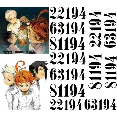 The Promised Neverland Tattoo for Men Women Kids Unisex Emma Norman Ray Cosplay Tattoo Stickers