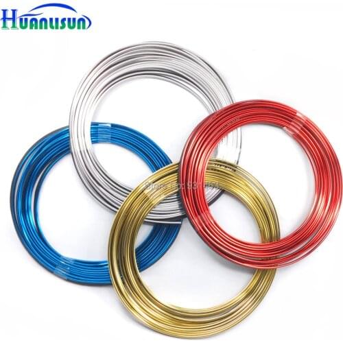 HUANLISUN 8 meters Universal car-styling Flexible Trim For Car Interior Exterior Moulding PVC Decorative Strip Chrome
